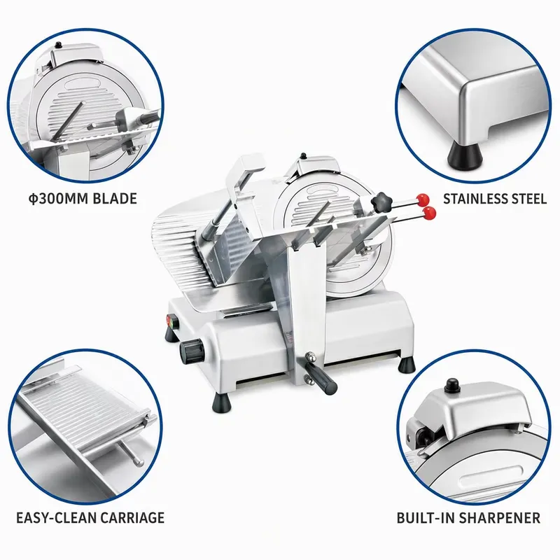 Electric Deli Slicer 12 Inch - Ticari Tip Elektrikli Et Doğrayıcı, 12