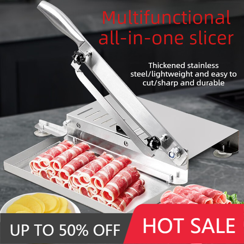 Frozen Meat Slicer Manual - Paslanmaz Çelikten Yapılmış, El Tipi Et