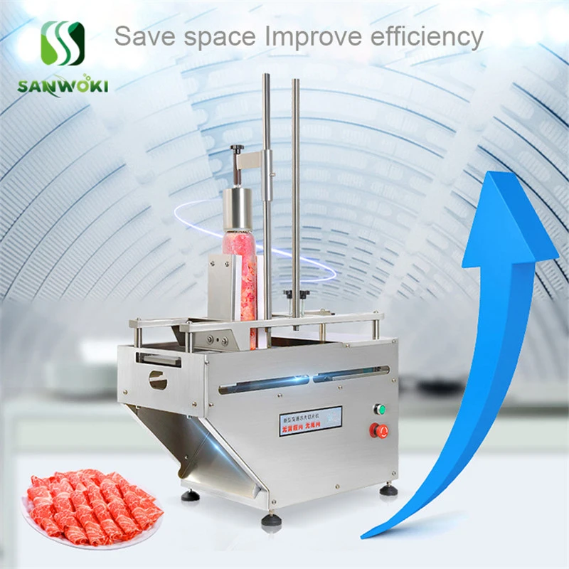 Food Slicer Machine Stainless - Ticari Tip Dondurulmuş Et Dilimleme Makinesi,