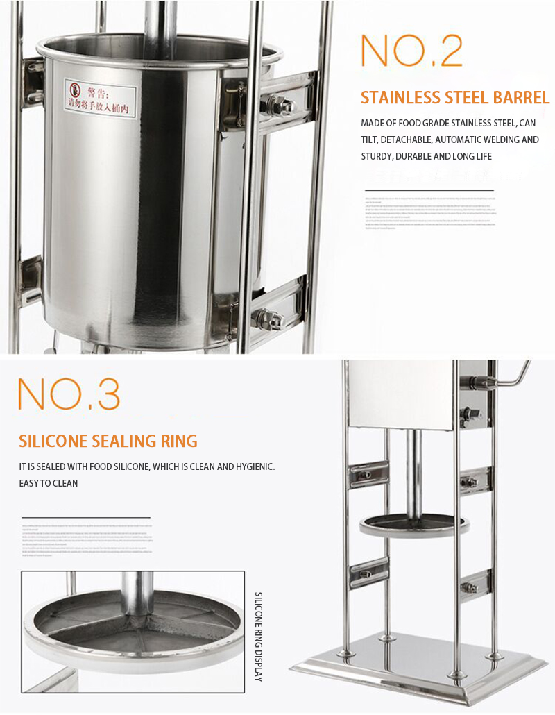 5L Dikey Manuel Paslanmaz Çeli - Sausage Stuffer Vertical 5L incelemesi ve fiyatı