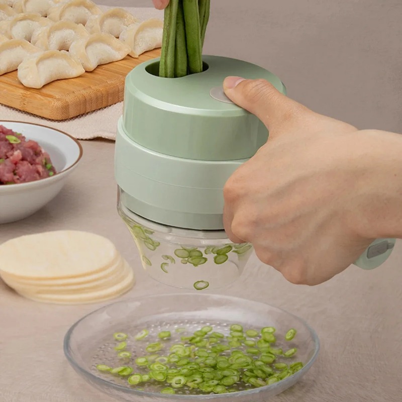 El Tipi 4'ü 1 Arada Kablosuz E - Food Slicer Machine Stainless incelemesi ve fiyatı